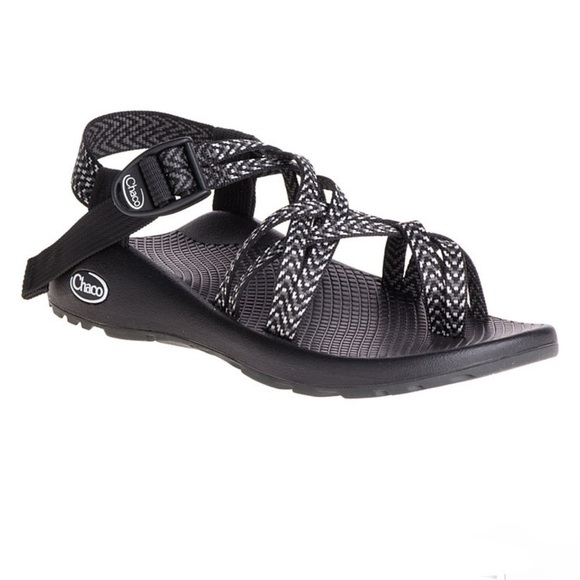 Chaco ZX2 Strappy Adjustable Outdoor Sandals Size 7 Women’s Boost Black White - Picture 1 of 10
